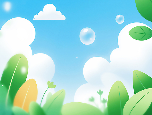 JPG 구름 백그라운드 일러스트 자연 하늘 초원 사람없음 초록색 평화 풀잎 비눗방울 국내일러스트 AI일러스트 AI콘텐츠 자연요소 컬러 컨셉 잎 풀_식물 생태계 파일형식
