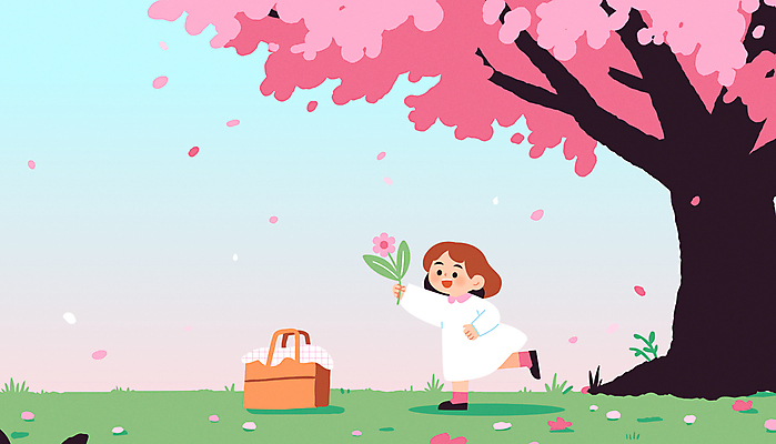 여자 꽃잎 어린이 분홍색 일러스트 봄꽃 한명 미소 들기 소녀 달리기 봄풍경 벚나무 숲속 봄소풍 소풍바구니 소녀한명만 국내일러스트 AI파일 나무 1 꽃 컬러 모션 표정 사람 풍경 소풍 바구니 봄 벚꽃 숲 여자한명만 소녀만 파일형식 벡터