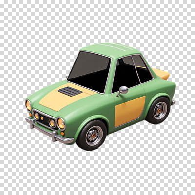 편집이미지 한대 자동차 누끼 사람없음 초록색 3D PNG 로우폴리 편집소스 1 육상교통 컬러 디지털합성 파일형식