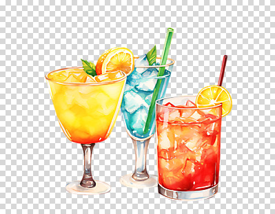편집이미지 잎 오렌지 잔 수채화 빨대 누끼 사람없음 얼음 칵테일 레몬 칵테일잔 슬라이스 PNG 세잔 자연요소 식물 식기 술잔 과일 주류 3 파일형식