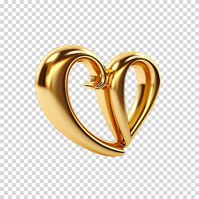 편집이미지 누끼 사람없음 3D 금색 하트 황금 입체 오브젝트 광택 PNG 편집소스 모양 컬러 디지털합성 파일형식