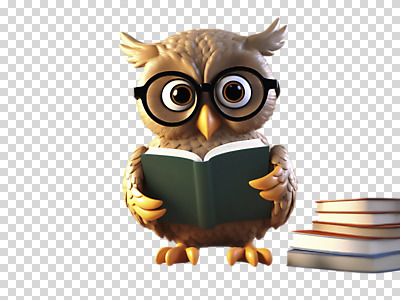 편집이미지 들기 누끼 사람없음 책 3D 교사 부엉이 PNG 안경낌 편집소스 직업 안경 모션 조류 디지털합성 파일형식