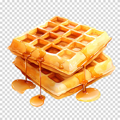 편집이미지 누끼 사람없음 갈색 흐름 시럽 와플 PNG 컬러 컨셉 디저트 파일형식