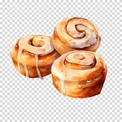 편집이미지 빵 누끼 사람없음 갈색 세개 PNG 설탕시럽 시나몬롤 음식 컬러 디저트 3 시럽 시나몬 파일형식