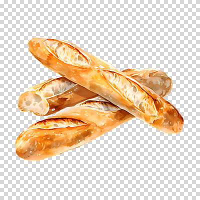 편집이미지 누끼 사람없음 갈색 세개 바게트 PNG 빵 컬러 3 파일형식