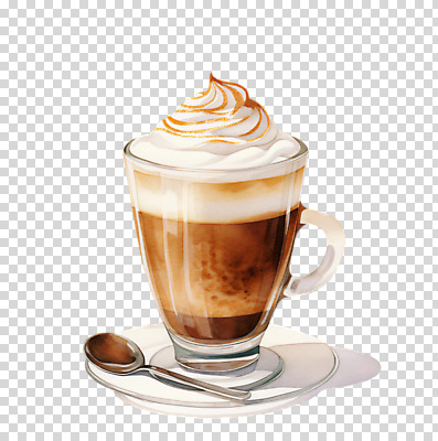편집이미지 잔 수채화 누끼 사람없음 갈색 티스푼 컵받침 크림 오브젝트 PNG 라떼 식기 커피 컬러 숟가락 받침대 파일형식