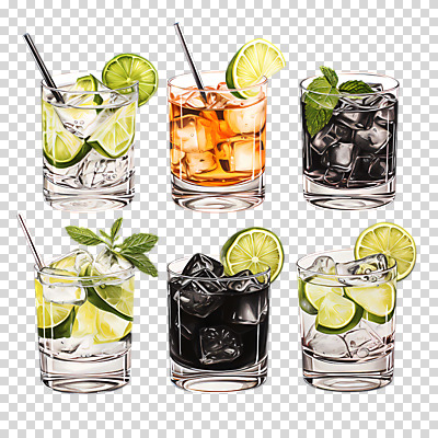 편집이미지 잎 잔 빨대 누끼 사람없음 얼음 칵테일 칵테일잔 라임 PNG 자연요소 식물 식기 술잔 과일 주류 파일형식
