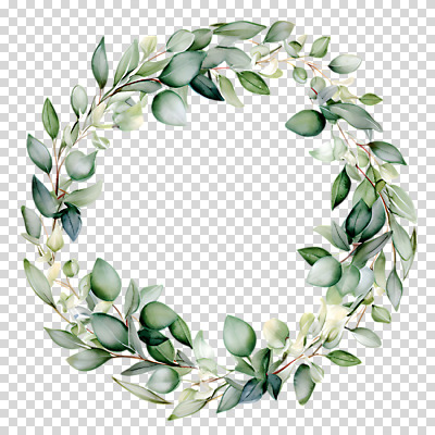 편집이미지 줄기 잎 수채화 누끼 사람없음 초록색 화환 풀 원형프레임 PNG 유칼립투스 편집소스 식물 꽃 컬러 프레임 원형 파일형식