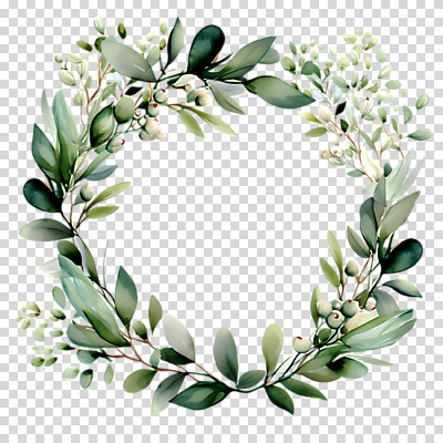 편집이미지 열매 줄기 잎 수채화 누끼 사람없음 초록색 화환 풀 원형프레임 PNG 유칼립투스 편집소스 식물 꽃 컬러 프레임 원형 파일형식