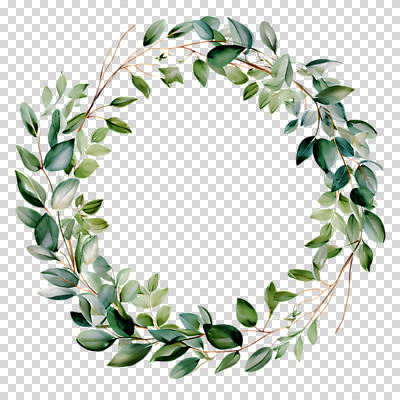 편집이미지 줄기 잎 수채화 누끼 사람없음 초록색 화환 풀 원형프레임 PNG 유칼립투스 편집소스 식물 꽃 컬러 프레임 원형 파일형식