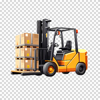 편집이미지 누끼 사람없음 운송업 운반 중장비 오브젝트 지게차 택배상자 PNG 물류 물류창고 산업 상자 산업장비 창고 택배 파일형식