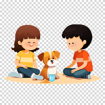 전신 편집이미지 한마리 여자 남자 어린이 모래 놀이 함께함 누끼 소녀 소년 두명 유치원 유치원생 강아지 가부좌 PNG 어린이만 편집소스 1 교육 컨셉 사람 앉기 반려동물 개 파일형식
