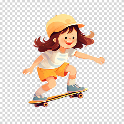 전신 편집이미지 모자 여자 어린이 놀이 한명 누끼 소녀 유치원 유치원생 스케이트보드 승차 즐거움 PNG 소녀한명만 편집소스 1 잡화 교육 감정 모션 사람 보드_스포츠 여자한명만 소녀만 파일형식