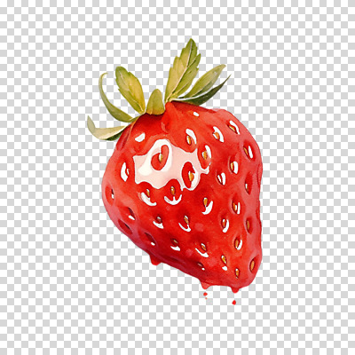 편집이미지 딸기 수채화 누끼 사람없음 빨간색 오브젝트 PNG 편집소스 컬러 과일 파일형식