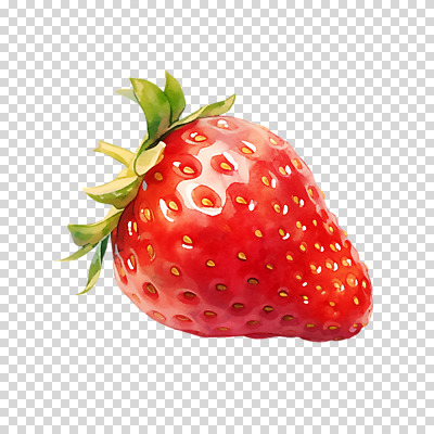 편집이미지 딸기 수채화 누끼 사람없음 빨간색 오브젝트 PNG 편집소스 컬러 과일 파일형식