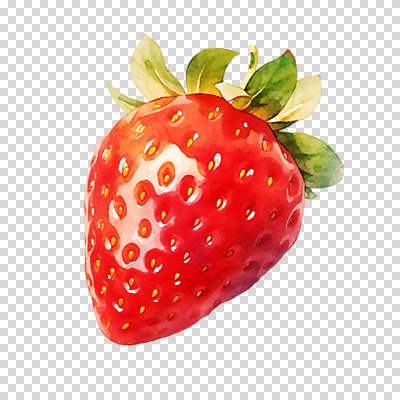 편집이미지 딸기 수채화 누끼 사람없음 빨간색 오브젝트 PNG 편집소스 컬러 과일 파일형식
