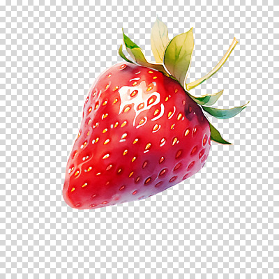 편집이미지 딸기 수채화 누끼 사람없음 빨간색 오브젝트 PNG 편집소스 컬러 과일 파일형식