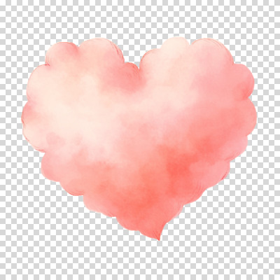 구름 편집이미지 분홍색 붓터치 수채화 누끼 사람없음 하트 번짐 PNG 편집소스 자연요소 모양 컬러 파일형식 효과