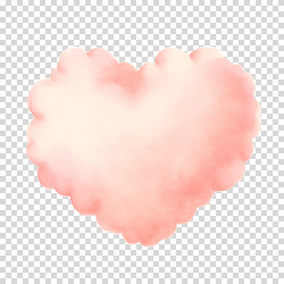 구름 편집이미지 분홍색 붓터치 수채화 누끼 사람없음 하트 번짐 PNG 편집소스 자연요소 모양 컬러 파일형식 효과