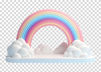 구름 편집이미지 무지개 누끼 사람없음 3D 디지털합성 단상 PNG 포디움 자연요소 무대 파일형식