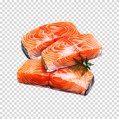 편집이미지 음식 수채화 요리 누끼 사람없음 신선 슬라이스 연어 PNG 어류 파일형식