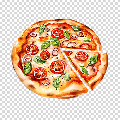 편집이미지 음식 조각 수채화 피자 누끼 사람없음 원형 PNG 편집소스 도형 패스트푸드 서양음식 파일형식