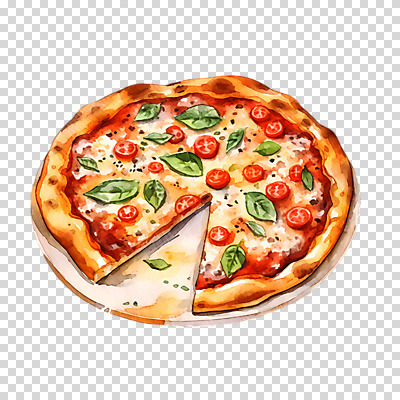 편집이미지 음식 조각 수채화 피자 쟁반 누끼 사람없음 원형 PNG 편집소스 도형 패스트푸드 서양음식 파일형식