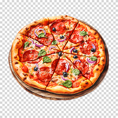 편집이미지 음식 조각 수채화 피자 쟁반 누끼 사람없음 원형 PNG 편집소스 도형 패스트푸드 서양음식 파일형식