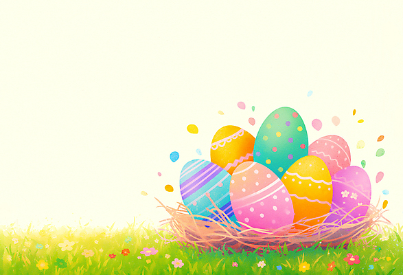 JPG 기독교 일러스트 잔디 사람없음 컬러풀 들꽃 화려 둥지 부활절계란 국내일러스트 AI일러스트 AI콘텐츠 식물 꽃 종교 컬러 컨셉 부활절 계란 파일형식