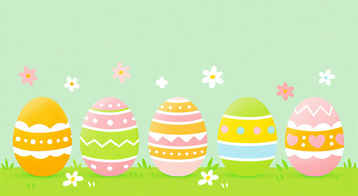 JPG 기독교 일러스트 잔디 사람없음 연두색 들꽃 화려 부활절계란 국내일러스트 AI일러스트 AI콘텐츠 식물 꽃 종교 컨셉 부활절 초록색 계란 파일형식