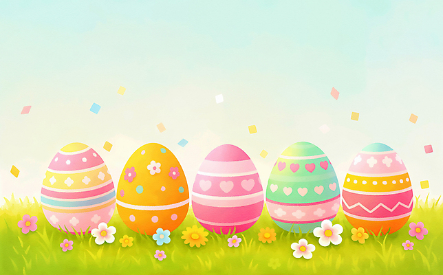 JPG 기독교 일러스트 하늘 잔디 사람없음 컬러풀 들꽃 화려 부활절계란 꽃가루 국내일러스트 AI일러스트 AI콘텐츠 식물 꽃 종교 컬러 컨셉 부활절 계란 가루 파일형식