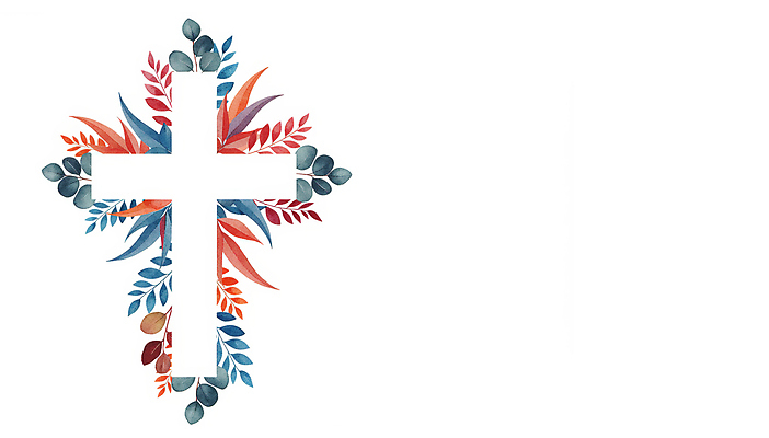 JPG 기독교 잎 일러스트 수채화 사람없음 십자가모양 카피스페이스 국내일러스트 AI일러스트 AI콘텐츠 모양 식물 종교 십자가 공백 파일형식