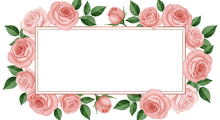 JPG 분홍색 일러스트 봄꽃 나뭇잎 수채화 사각프레임 사람없음 장미 카피스페이스 국내일러스트 AI일러스트 AI콘텐츠 꽃 컬러 잎 프레임 사각형 봄 공백 파일형식