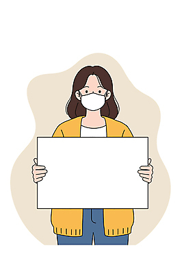 PSD 여자 일러스트 안내 한명 들기 성인 건강관리 팻말 바이러스 위생 예방 마스크착용 생활습관 성인여자한명만 카피스페이스 미세먼지 일러캐릭터 캐릭터 1 모션 프레임 건강 관리 마스크 사람 공백 사회이슈 먼지 습관 여자한명만 성인여자만 파일형식