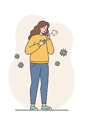 전신 PSD 여자 일러스트 한명 성인 손들기 건강관리 바이러스 위생 예방 기침 생활습관 울상 성인여자한명만 미세먼지 일러캐릭터 캐릭터 1 모션 건강 관리 사람 먼지 습관 여자한명만 성인여자만 파일형식