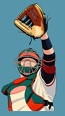 남자 유니폼 일러스트 한명 경기 상반신 성인 손들기 야구글러브 수비 보호장비 야구공 역동적 청록색 야구복 포수 성인남자한명만 국내일러스트 AI파일 1 옷 스포츠 컬러 컨셉 공 모션 사람 운동복 장비 야구 야구용품 글러브 야구선수 남자한명만 성인남자만 파일형식 벡터