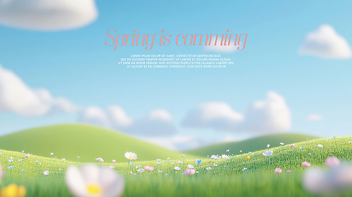 PSD 구름 편집이미지 꽃밭 봄꽃 하늘 잔디 초원 사람없음 햇빛 맑음 봄 언덕 화창 이미지편집 자연요소 식물 계절 꽃 날씨 태양 파일형식