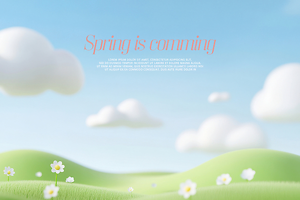 PSD 구름 편집이미지 꽃밭 봄꽃 하늘 잔디 초원 사람없음 햇빛 맑음 봄 언덕 화창 이미지편집 자연요소 식물 계절 꽃 날씨 태양 파일형식