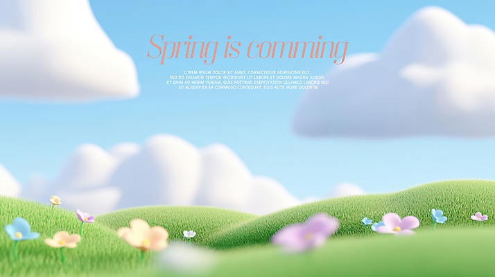 PSD 구름 편집이미지 꽃밭 봄꽃 하늘 잔디 초원 사람없음 햇빛 맑음 봄 언덕 화창 이미지편집 자연요소 식물 계절 꽃 날씨 태양 파일형식