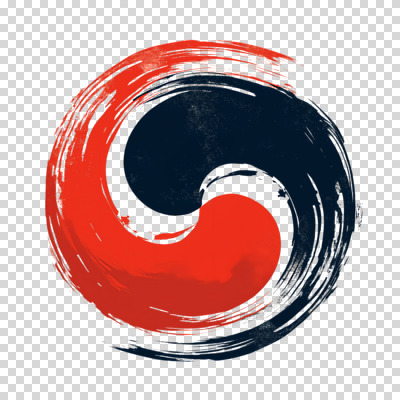 편집이미지 전통 붓터치 서예 누끼 사람없음 태극 PNG 편집소스 한국전통 문양 파일형식