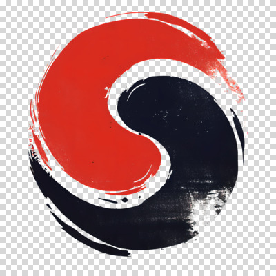 편집이미지 전통 붓터치 서예 누끼 사람없음 태극 PNG 편집소스 한국전통 문양 파일형식