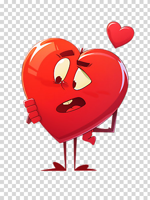 편집이미지 캐릭터 허리손 누끼 사람없음 턱괴기 하트 고민 PNG 편집소스 모양 감정 포즈 모션 파일형식