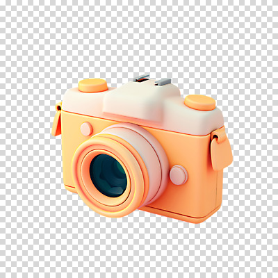 편집이미지 누끼 사람없음 3D 카메라 귀여움 주황색 복고 PNG 컬러 컨셉 전자제품 디지털합성 파일형식