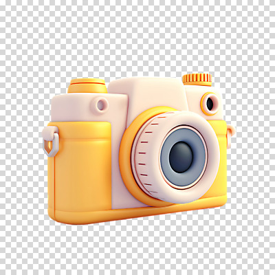 편집이미지 누끼 사람없음 노란색 3D 카메라 귀여움 복고 PNG 컬러 컨셉 전자제품 디지털합성 파일형식