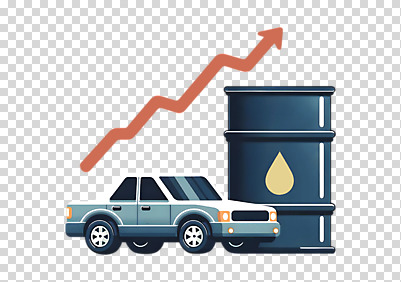 육상교통 컨셉 통 경제 가격 상승 파일형식 석유 인플레이션 기름통 자동차 화살표 기름값 누끼 편집이미지 PNG 사람없음 고유가