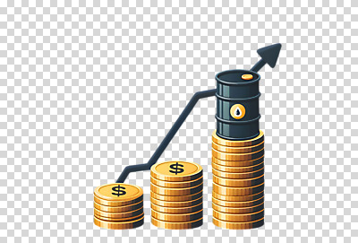 편집이미지 화살표 누끼 사람없음 석유 상승 PNG 기름값 기름통 동전탑 인플레이션 컨셉 통 경제 쌓기 동전 가격 파일형식