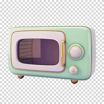편집이미지 누끼 사람없음 3D 귀여움 전자레인지 복고 PNG 민트색 컬러 컨셉 가전제품 레인지 디지털합성 파일형식