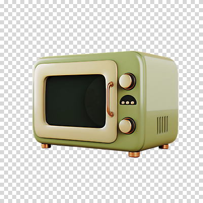 편집이미지 누끼 사람없음 초록색 3D 귀여움 전자레인지 복고 PNG 컬러 컨셉 가전제품 레인지 디지털합성 파일형식
