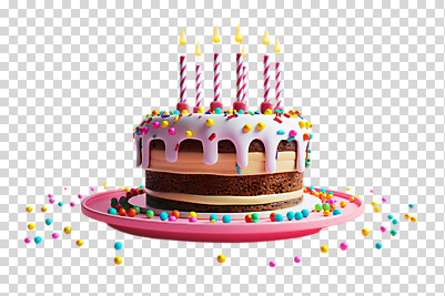 편집이미지 접시 분홍색 촛불 누끼 사람없음 장식 3D 생일케이크 생일축하 생일초 PNG 스프링클 식기 컬러 초 케이크 축하 생일 디지털합성 파일형식