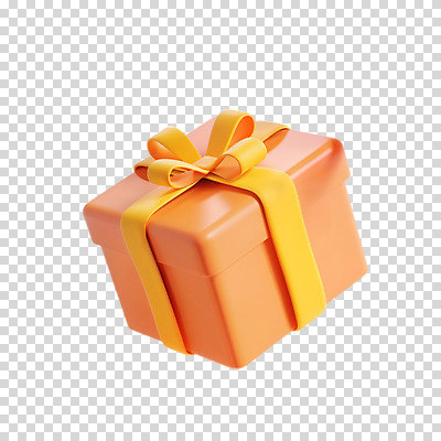 편집이미지 누끼 이벤트 사람없음 선물상자 3D 주황색 축하 생일 떨어짐 PNG 기념일 컬러 컨셉 선물 상자 디지털합성 파일형식